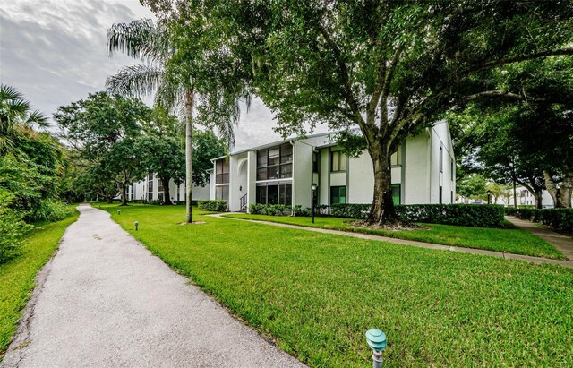 exterior space with a front lawn