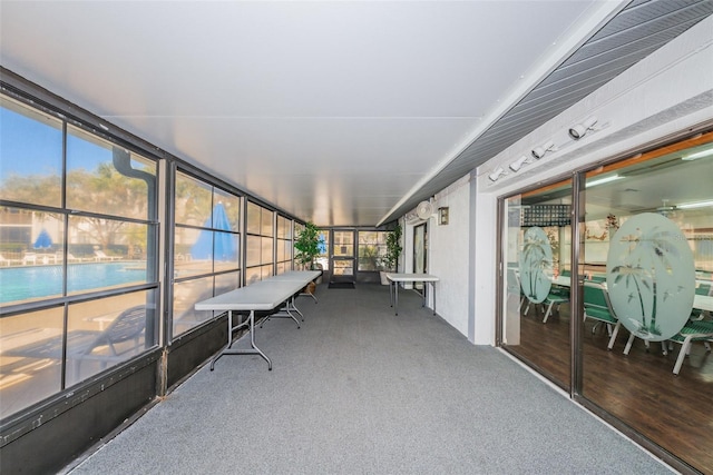 view of sunroom