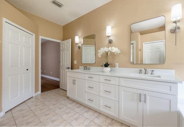 bathroom with vanity