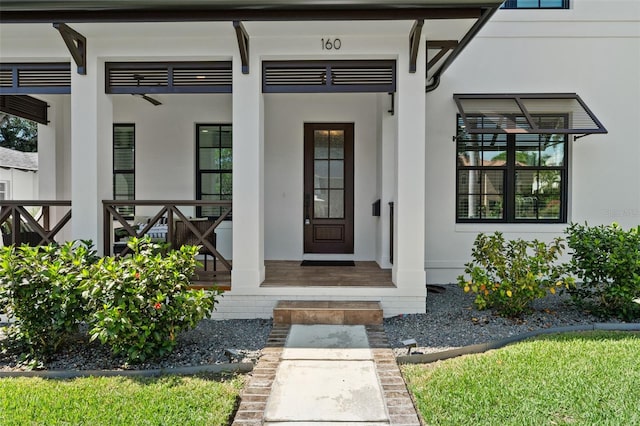 view of doorway to property