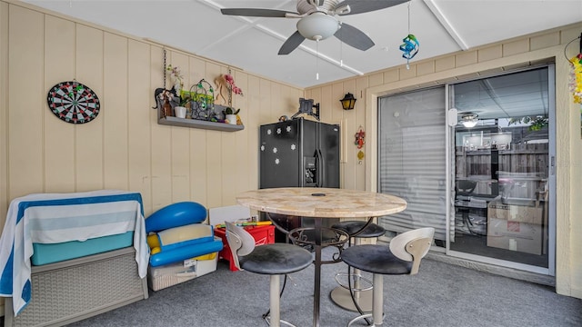 view of patio / terrace with ceiling fan