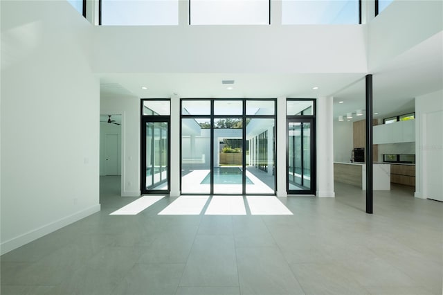 view of tiled spare room