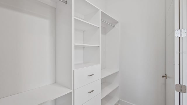 view of walk in closet