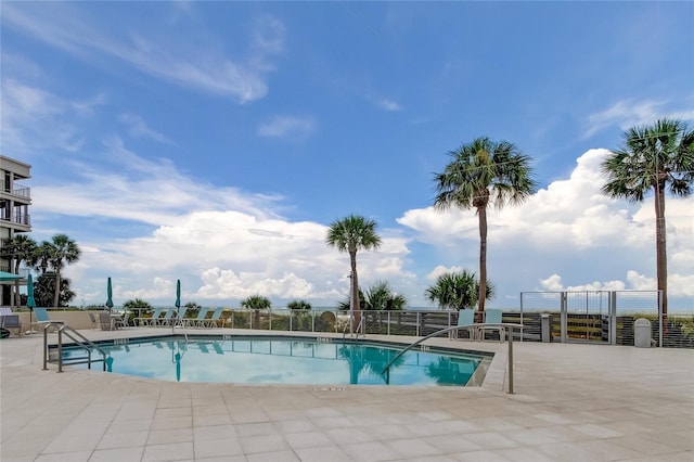 view of pool with a patio area