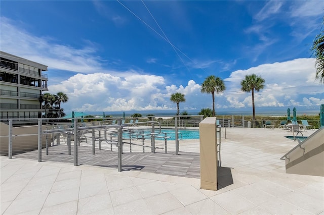 view of pool with a patio area