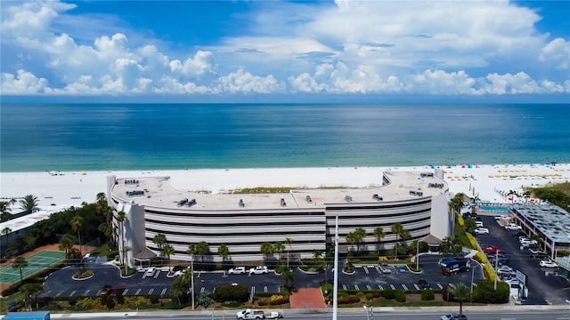 view of water feature featuring a view of the beach