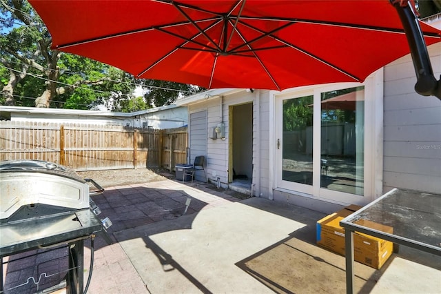 view of patio with french doors