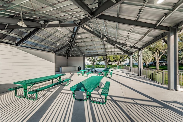 view of patio with a gazebo