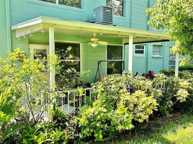 property entrance with central AC