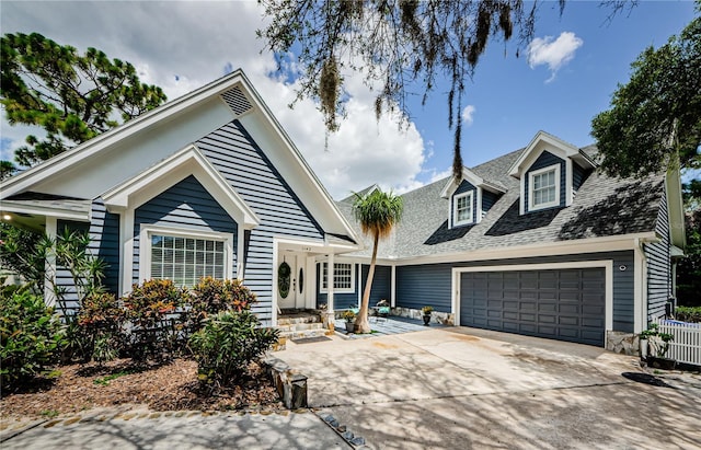 view of front of house featuring a garage