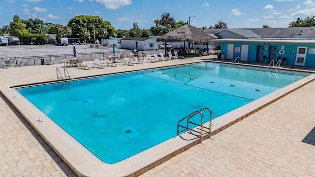 view of pool featuring a patio area