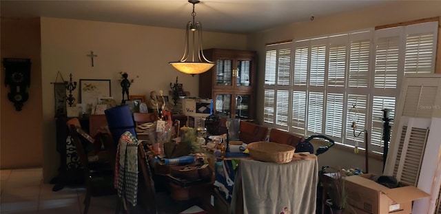 dining room featuring tile patterned flooring