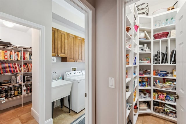 pantry with washer / dryer