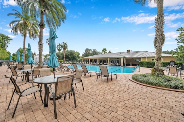 view of pool with a patio