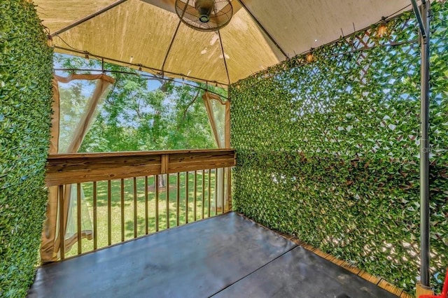 view of patio / terrace featuring ceiling fan