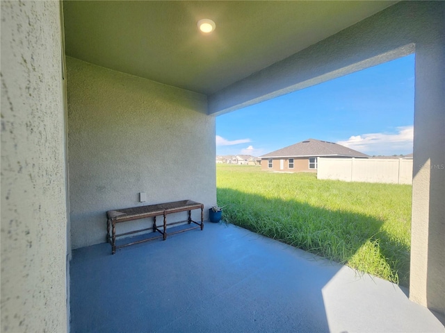 view of patio / terrace with fence