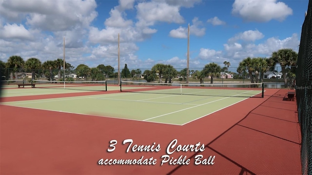 view of sport court featuring community basketball court and fence