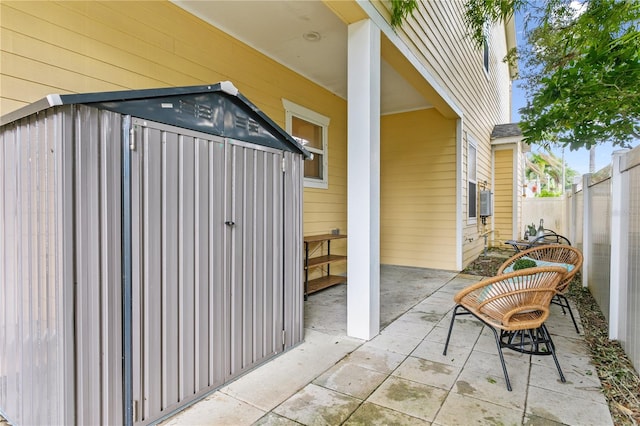 view of patio / terrace with fence