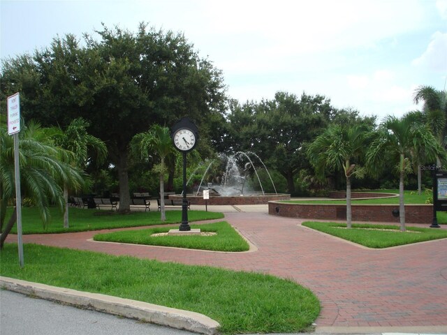 view of community with a lawn