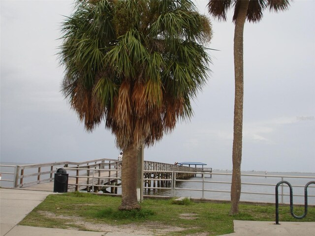 view of dock area