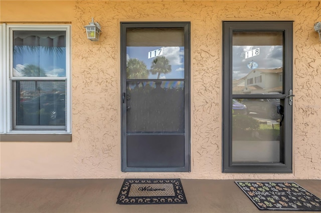 view of doorway to property