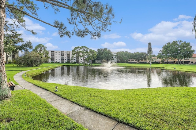 view of water feature