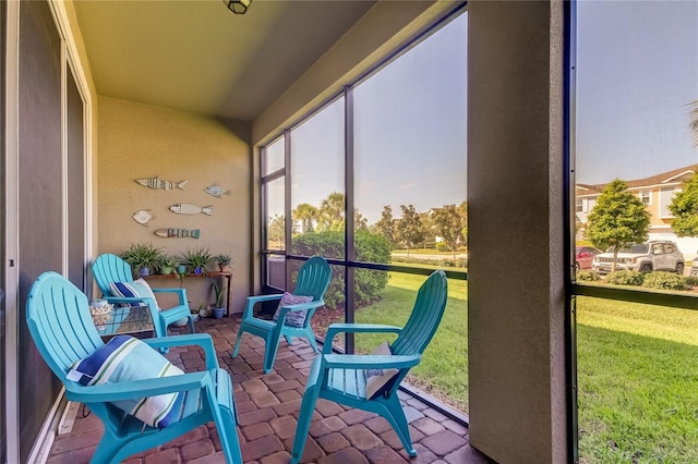 view of sunroom