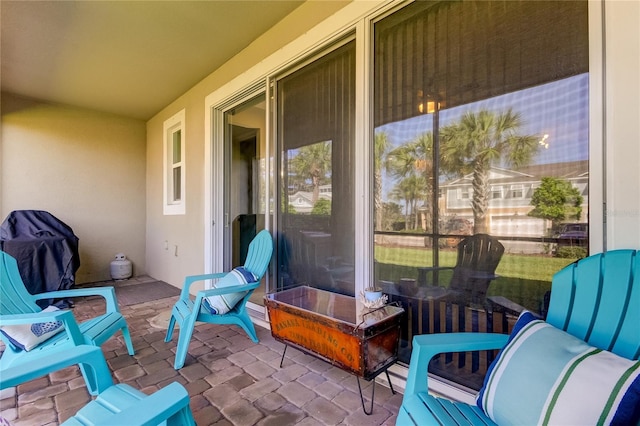 view of sunroom