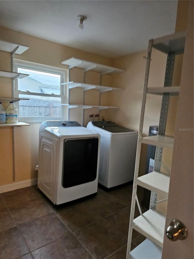 laundry room with washing machine and clothes dryer