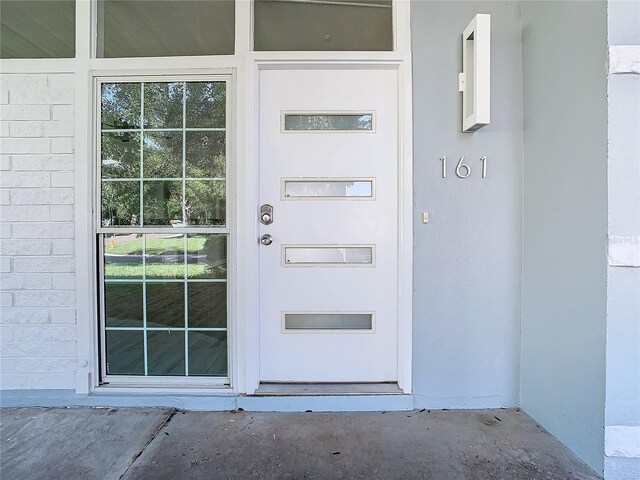 view of doorway to property