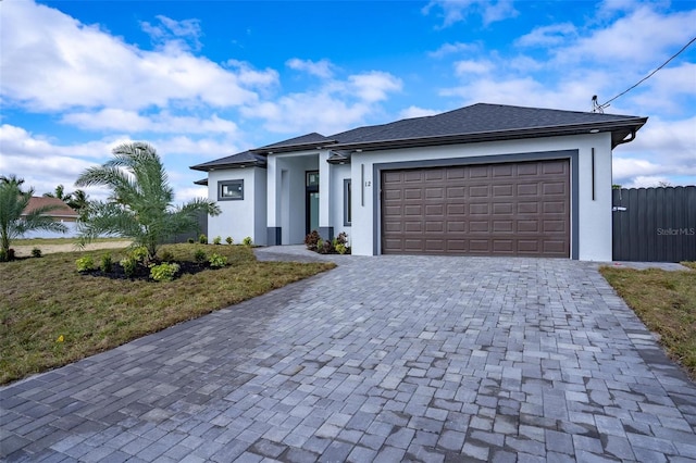 view of front of house featuring a garage