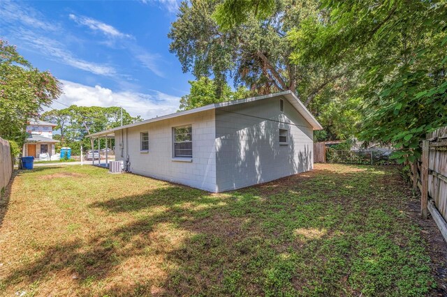 exterior space featuring central AC unit