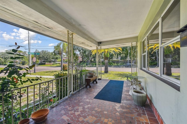 view of sunroom