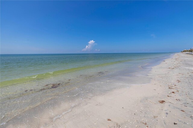 property view of water with a beach view