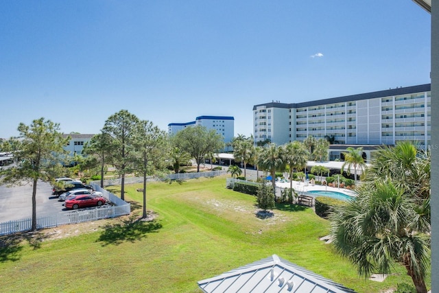 view of community with a yard