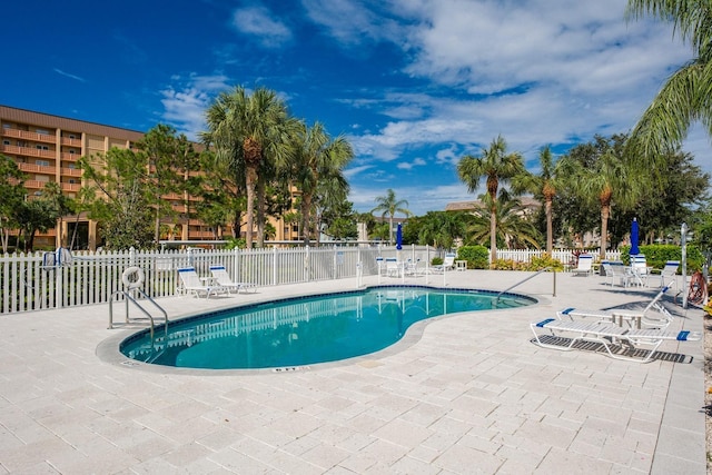 view of pool with a patio