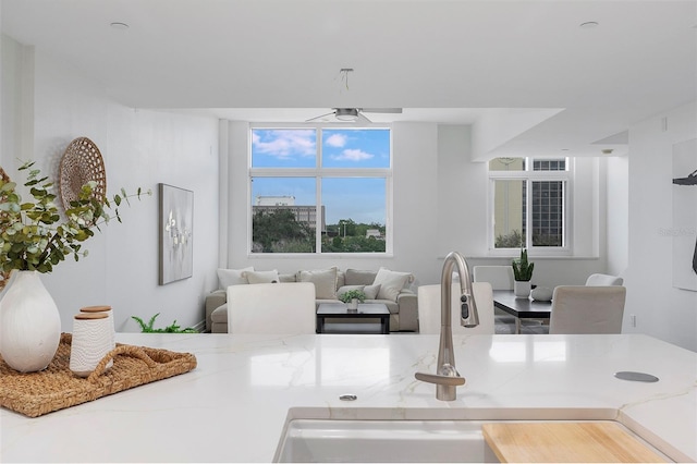 interior space featuring sink