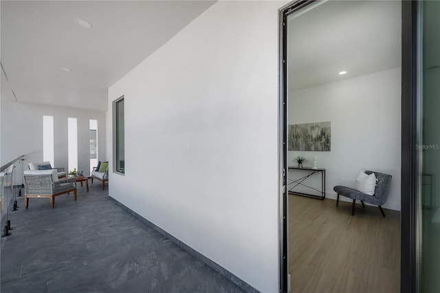 interior space featuring dark wood-type flooring