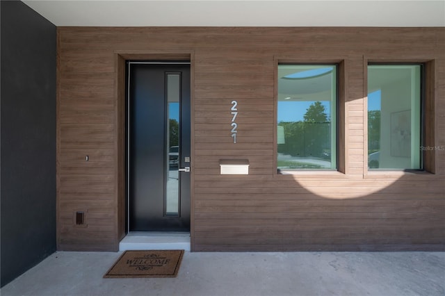 view of doorway to property