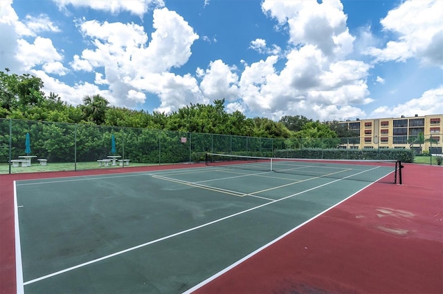 view of tennis court