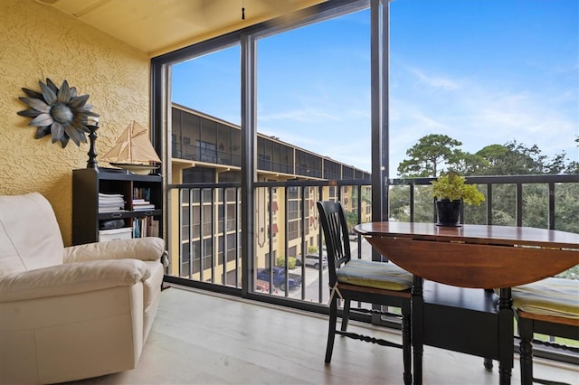 view of sunroom