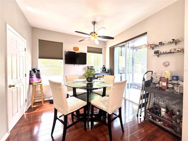 6546 Marlberry Way, Largo, FL 33773 - dining room with a ceiling fan and wood finished floors