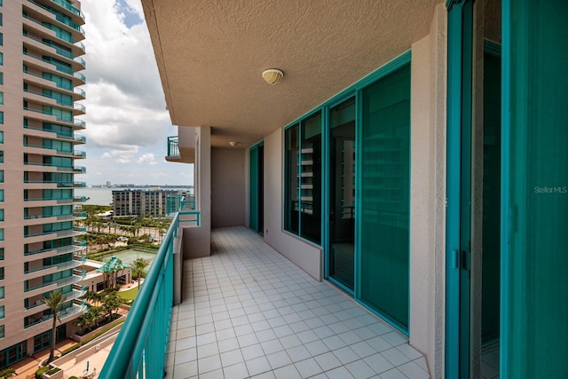 balcony with a view of city