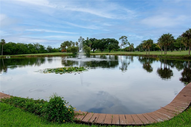 view of water feature