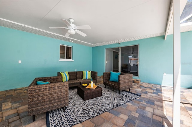 1549 Linwood Dr, Clearwater, FL 33755 - view of patio featuring ceiling fan and outdoor lounge area