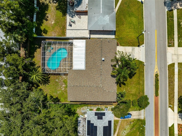 1549 Linwood Dr, Clearwater, FL 33755 - drone / aerial view of a pool area