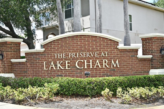 view of community sign