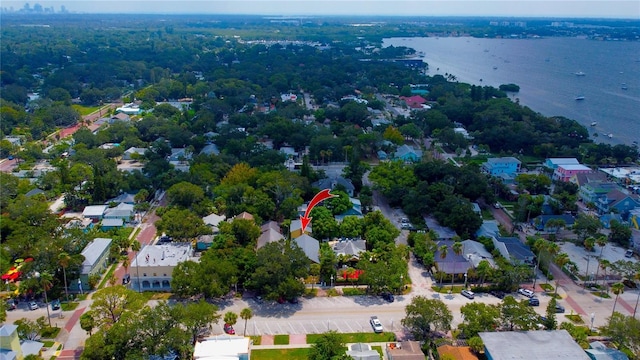 aerial view with a residential view