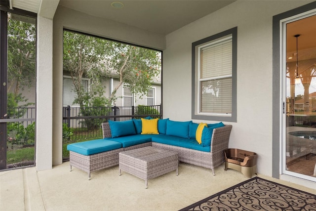 view of sunroom / solarium