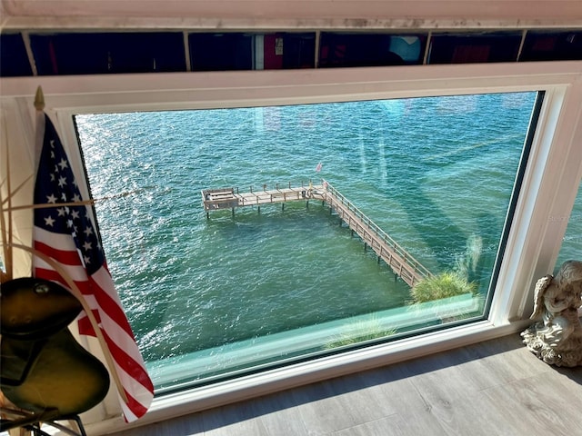 room details with a water view